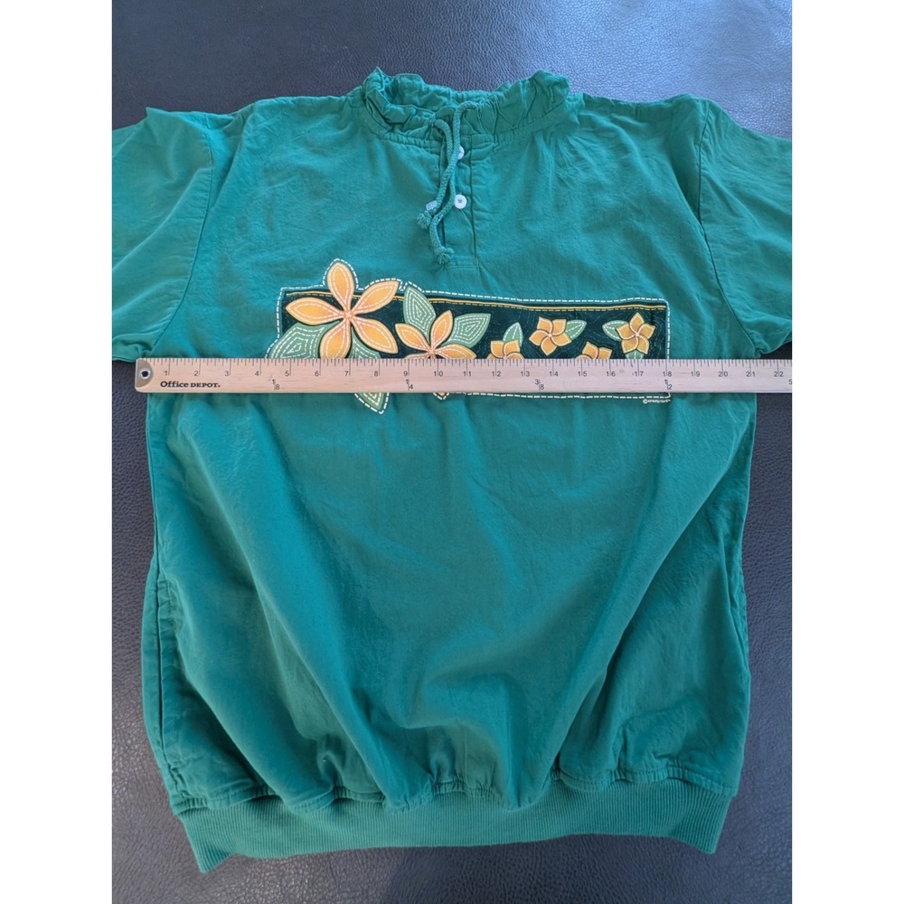 NEW Crazy Shirts Hawaiian Pullover Shirt Lightweight Shacket Green Dyed Small - Picture 5 of 16